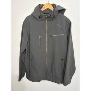 Marmot Mens Softshell Jacket and Pants Set Charcoal Grey Hooded Outdoor Suit L